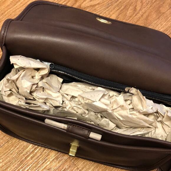 Large Dark Brown Crossbody Bag in Dark Brown Mocca Sense of Function by America - Picture 8 of 14